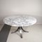 Model T69 Round Table with Arabesque Carrara Marble Top by Osvaldo Borsani & Eugenio Gerli for Tecno, 1960s 1
