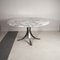 Mesa modelo T69 redonda con tablero arabesco de mármol de Carrara de Osvaldo Borsani & Eugenio Gerli para Tecno, años 60, Imagen 6