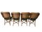 Chaises en Bambou et Rotin, 1960, Set de 4 7