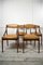 Mid-Century Modern Teak and Leatherette Dining Chairs, 1960s, Set of 4 2