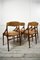 Sedie da pranzo Mid-Century moderne in teak e similpelle, anni '60, set di 4, Immagine 8