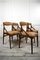 Mid-Century Modern Teak and Leatherette Dining Chairs, 1960s, Set of 4 4