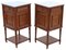 French Oak Bedside Tables with Marble Tops, 1920s, Set of 2 3