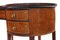 Large Inlaid Mahogany Kidney Shaped Jas Shoolbred Twin Pedestal Desk, 1890s, Image 4