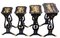 19th Century Chinese Boulle-Work Black Lacquer Nesting Tables, Set of 4, Image 3