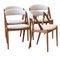 Danish Chairs in Teak and Oak with Kvadrat Upholstery from Schou Andersen, 1960s, Set of 4 9