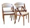 Danish Chairs in Teak and Oak with Kvadrat Upholstery from Schou Andersen, 1960s, Set of 4, Image 9