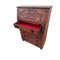 Antique Spanish Leather and Cast Iron Secretary with Drawers, Image 4