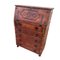 Antique Spanish Leather and Cast Iron Secretary with Drawers, Image 1