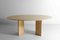 Oval Travertine Dining Table, Italy, 1970s 6