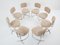 Chairs in Stainless Steel & Wool Bouclé from Paul Legeard, 1970s, Set of 8, Image 5