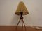 Lampe de Bureau Tripode Mid-Century en Teck & Sisal, Danemark, 1950s 6