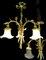 Lámparas de techo modernistas de bronce, Francia, 1905. Juego de 2, Imagen 2