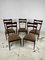 Wooden Chairs in Leather attributed to Ico & Luisa Parisi, 1950s, Set of 5 2