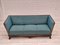 Danish 3 Seater Drop Arm Sofa in Wool & Oak, 1950s 12