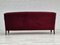 Dänisches 3-Sitzer Sofa aus Velours & Buchenholz, 1950er 7