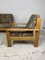 2-Seater Sofa and Wooden Armchairs in Fabric, 1960s, Set of 3 3