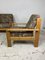 2-Sitzer Sofa & Holzsessel aus Stoff, 1960er, 3er Set 3