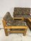 2-Sitzer Sofa & Holzsessel aus Stoff, 1960er, 3er Set 5