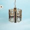 Lámpara colgante Palwa Mid-Century de cristal y latón plateado, años 70, Imagen 20