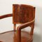 Vintage Dining Chairs in Burl Veneer, Italy, 1940s, Set of 4, Image 5