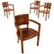 Vintage Dining Chairs in Burl Veneer, Italy, 1940s, Set of 4, Image 1