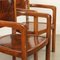Vintage Dining Chairs in Burl Veneer, Italy, 1940s, Set of 4 6