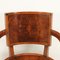 Vintage Dining Chairs in Burl Veneer, Italy, 1940s, Set of 4 4