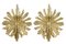 Art Deco Gilt Sunburst Wall Sconces, 1920s, Set of 2 1