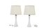 White Glass Table Lamps by Bergboms, 1960s, Set of 2 5
