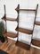 Italian Modular Wall Shelving System in Wood and Metal, 1950s, Set of 10, Image 3