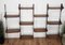 Italian Modular Wall Shelving System in Wood and Metal, 1950s, Set of 10 5