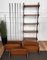 Italian Modular Wall Shelving System in Wood and Metal, 1950s, Set of 10 9