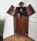 Antique Italian Inlaid Walnut Corner Bar Cabinet, 1890s 2