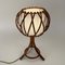 Rattan Bamboo and Fabric Table Lamp by Louis Sognot, France, 1950s 5