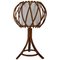 Tischlampe aus Rattan aus Bambus & Stoff von Louis Sognot, Frankreich, 1950er 1