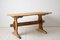 Tavolo da pranzo antico in legno di pino, arte popolare svedese, Immagine 3