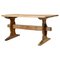 Tavolo da pranzo antico in legno di pino, arte popolare svedese, Immagine 1