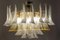 Large Murano Glass White and Amber Tulip Chandelier, Italy, 1970s 6