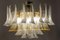 Large Murano Glass White and Amber Tulip Chandelier, Italy, 1970s, Image 2