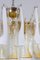 Large Murano Glass White and Amber Tulip Chandelier, Italy, 1970s 11