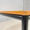 Moderner italienischer Esstisch oder Schreibtisch aus Holz & schwarzem Metall, 1980er 5