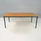 Italian Modern Dining Table or Desk in Wood and Black Metal, 1980s 2