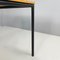 Mesa de comedor o escritorio italiana moderna de madera y metal negro, años 80, Imagen 16
