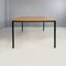 Moderner italienischer Esstisch oder Schreibtisch aus Holz & schwarzem Metall, 1980er 3