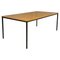 Italian Modern Dining Table or Desk in Wood and Black Metal, 1980s 1