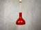 Space Age Pendant Light in Bright Red 1