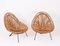 Rattan Chairs, Pouf and Mirror attributed to Janine Abraham & Dirk Jan Rol, 1960s, Set of 4, Image 18