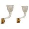 Rostrato Murano Glass and Brass Sconces by Barovier & Toso, Italy, 1950s, Set of 2, Image 1