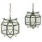 Vintage Italian Hanging Light in Brass and Beveled Glass, 1950s, Image 1